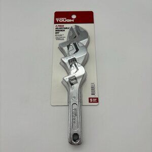 Hyper Tough 3-Piece Adjustable Wrench Set, with 6, 8, & 10 in. Wrenches NEW
